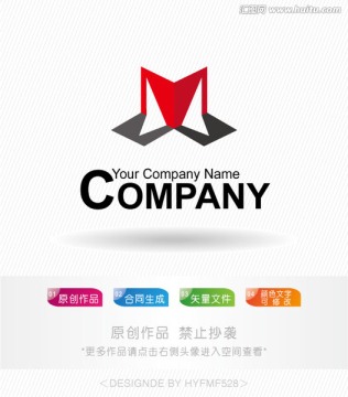 M字母logo 标志设计 商标