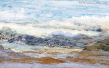 山脈大理石紋背景墻