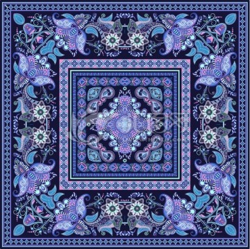 傳統(tǒng)花紋背景 地毯花紋
