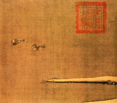 梁師閔 蘆汀密雪圖