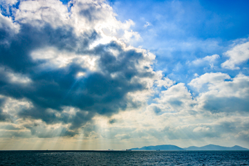 海上耶稣光 海景 大海 海岛