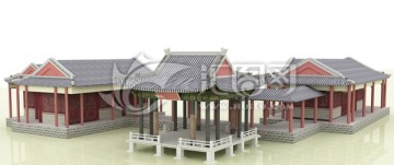水上廊亭平臺(tái)模型設(shè)計(jì)