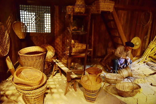 竹篓编织