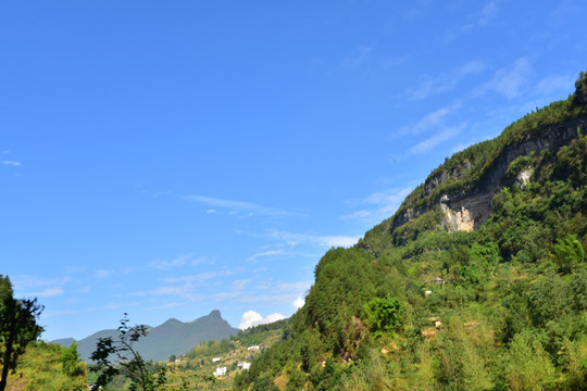 湖北恩施市麂子渡村落风光风景