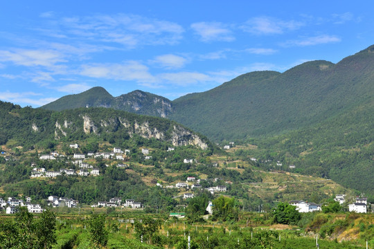 湖北恩施市麂子渡村落风光风景