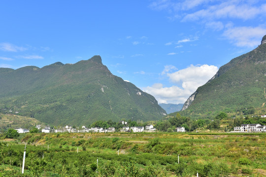 湖北恩施市麂子渡村落风光风景