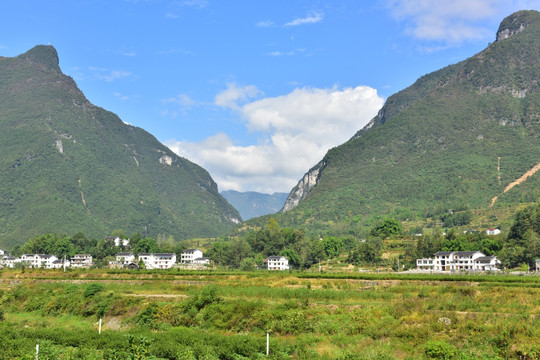 湖北恩施市麂子渡村落风光风景