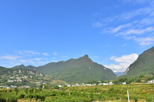 湖北恩施市麂子渡村落风光风景