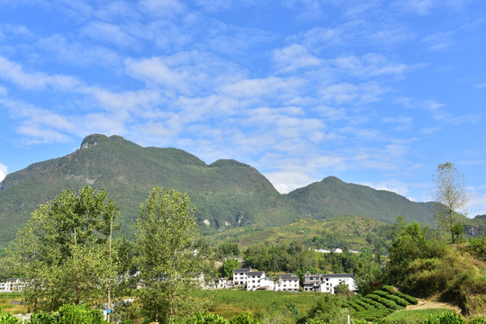 湖北恩施市麂子渡村落风光风景