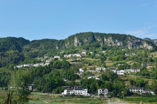 湖北恩施市麂子渡村落风光风景