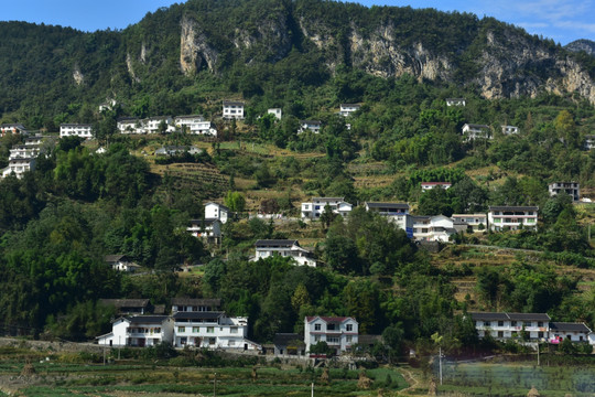 湖北恩施市麂子渡村落风光风景