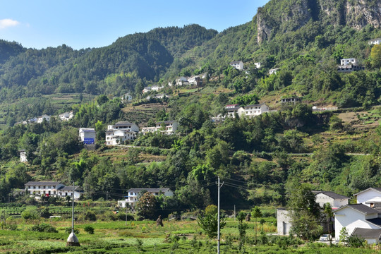 湖北恩施市麂子渡村落风光风景