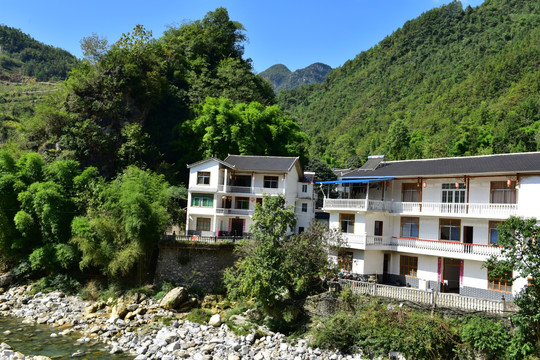 土家族传统村庄民居风景