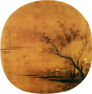 梁楷 芙蓉水鳥圖