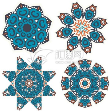 經(jīng)典矢量花紋