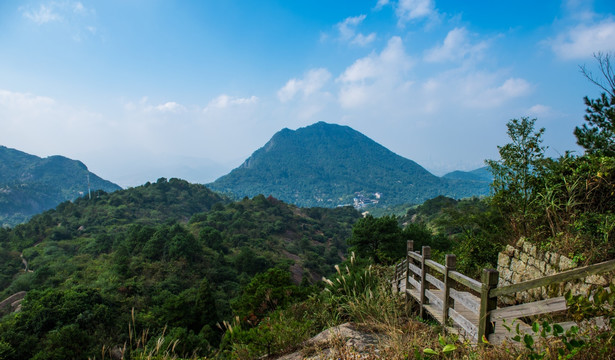 山景 山峰 木栈道