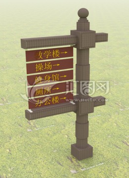 景區(qū)指示牌模型設(shè)計(jì)