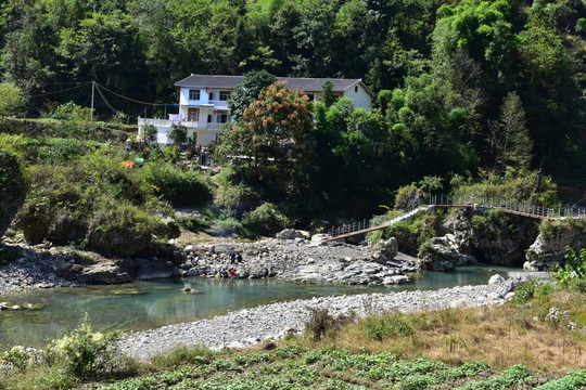 湖北恩施市麂子渡景区田园风光