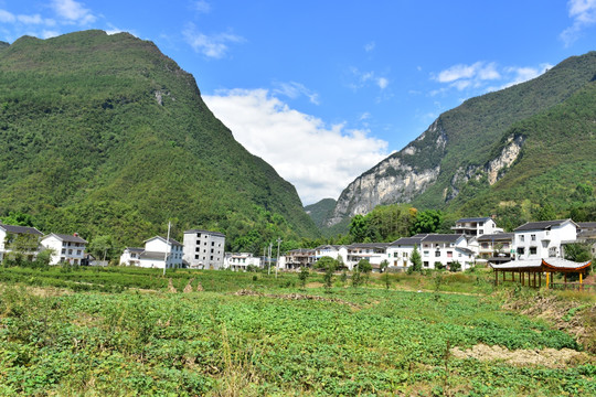 湖北恩施市麂子渡景区田园风光