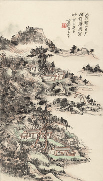 黃賓虹 西冷湖山圖