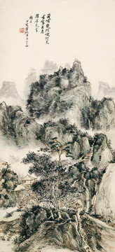 黃賓虹 峨眉龍門峽