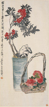 吳昌碩 富貴多子壽