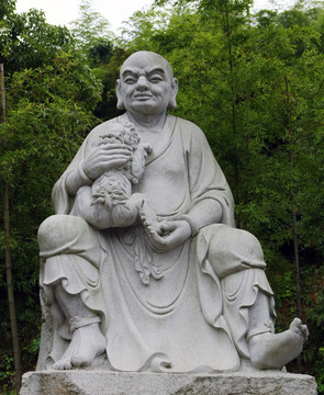 石雕十八羅漢像