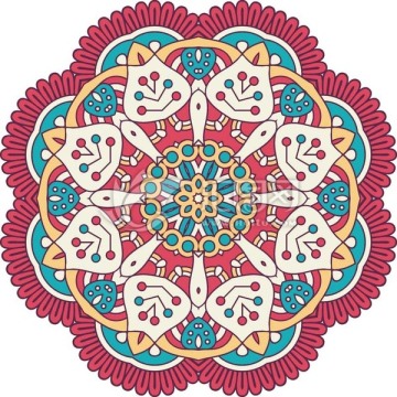 矢量復(fù)古花紋圖案
