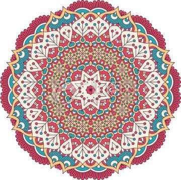 矢量復(fù)古花紋圖案