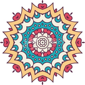 矢量復(fù)古花紋圖案