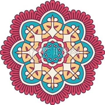 復古花紋矢量圖案