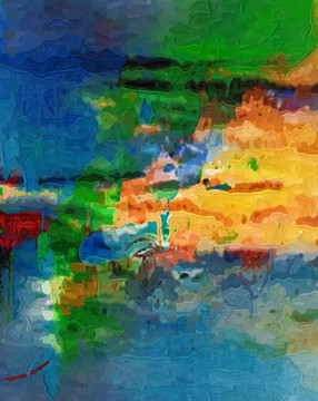 玄關(guān)端景抽象畫