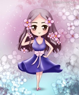 卡通美女 筆記本封面 手機(jī)殼
