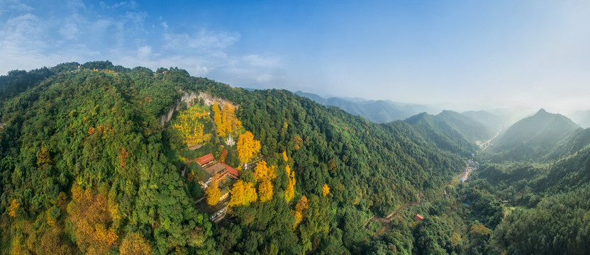 四川白岩寺全景图