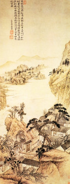 原濟 對菊圖