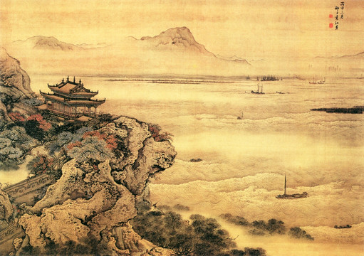 袁江 觀潮圖