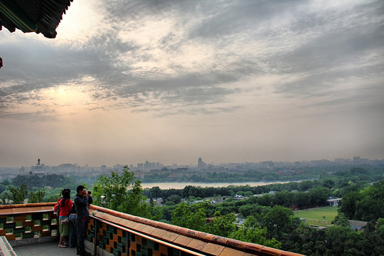 北京 景山公园 俯瞰北海