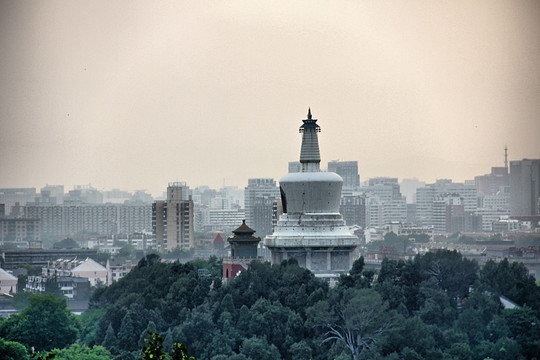 北京 景山公园 俯瞰北海