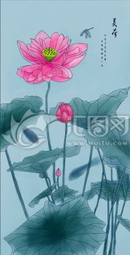 手繪荷花