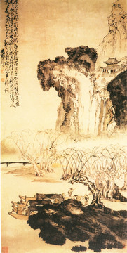 黃慎 歸舟圖
