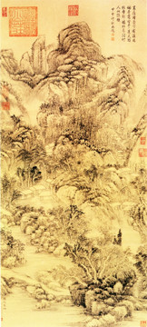 董邦達 煙磴寒林圖