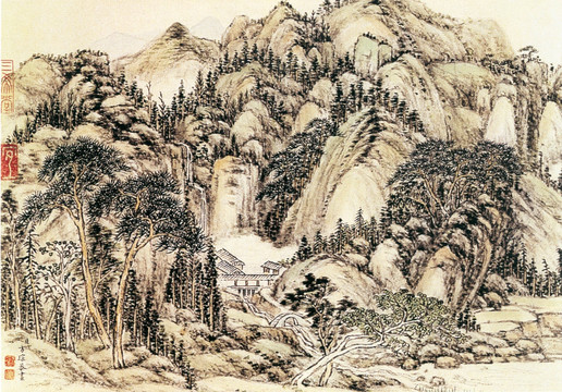 王昱 重林復嶂圖