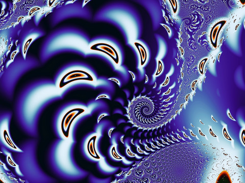 抽象螺旋分形图案