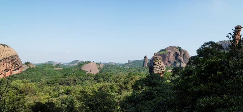 弋阳龟峰全景图