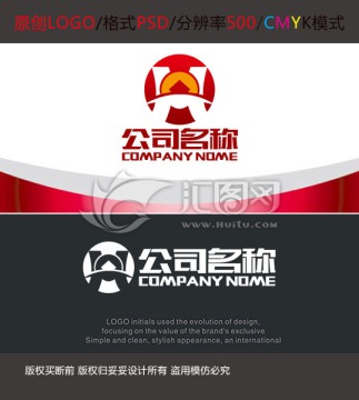 投资证券字母logo设计