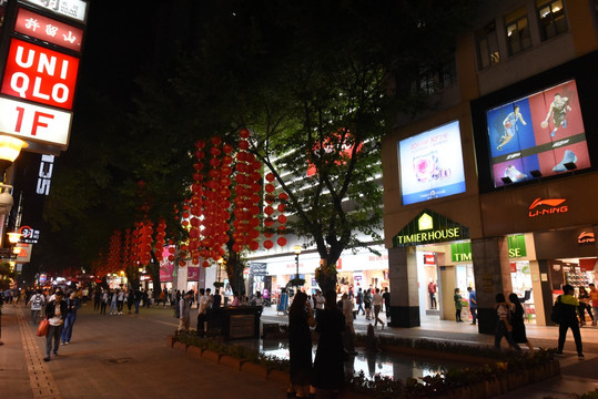 广州北京路步行街夜景