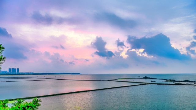 海岸朝霞