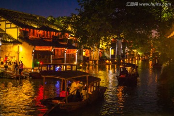 乌镇西栅古镇夜景