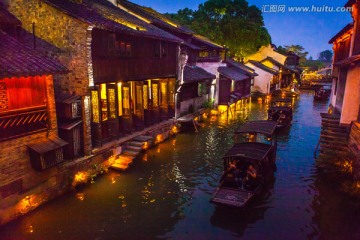 乌镇西栅古镇夜景