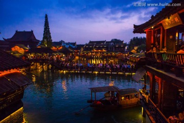 乌镇西栅古镇夜景